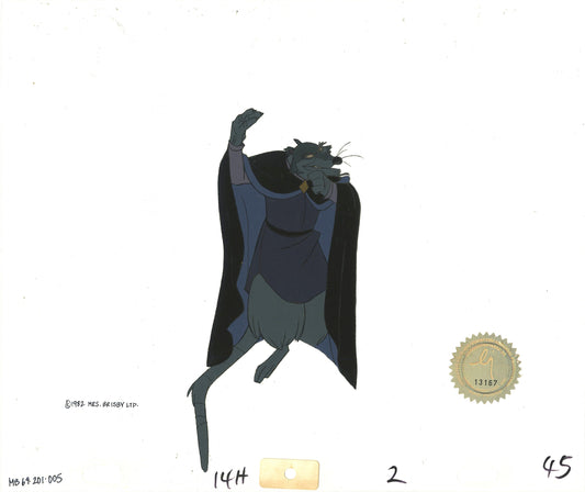 Don Bluth Secret of NIMH Jenner 1982 Original Production Animation Cel Used to make the cartoon 201-005