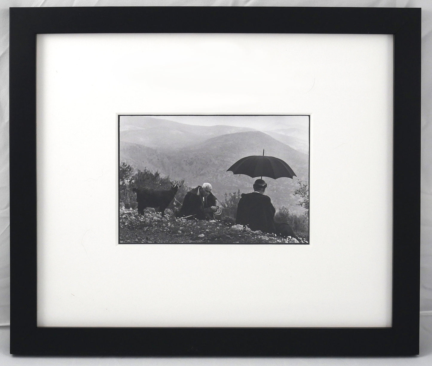 Constantine Manos Signed Shepherds with a Goat Crete Greece 1964 Limited Edition Magnum Photograph Print FRAMED