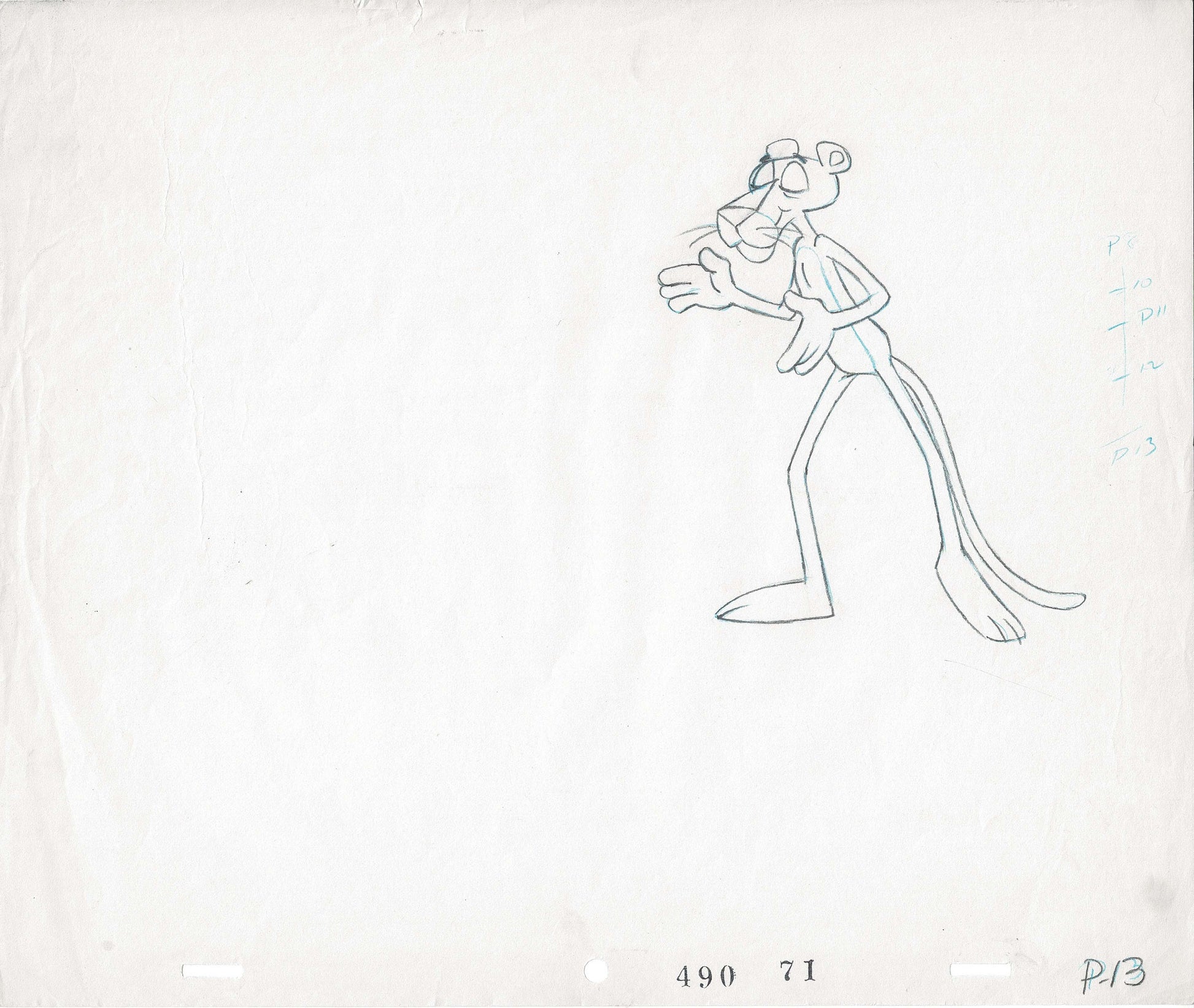 Pink Panther Animation Drawing DePatie-Freleng, c. 1970s by