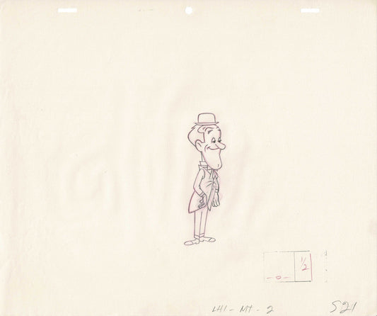 Laurel and Hardy Production Animation Art Cel Drawing from Hanna Barbera and Lary Harmon 1966-1967 521