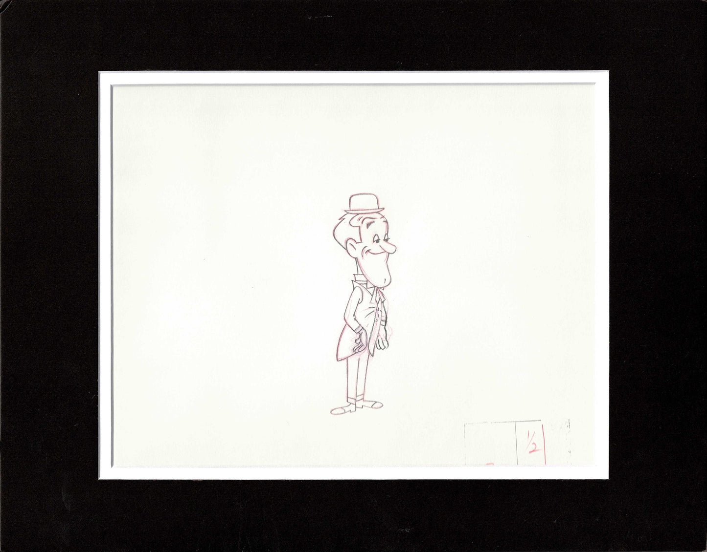 Laurel and Hardy Production Animation Art Cel Drawing from Hanna Barbera and Lary Harmon 1966-1967 521