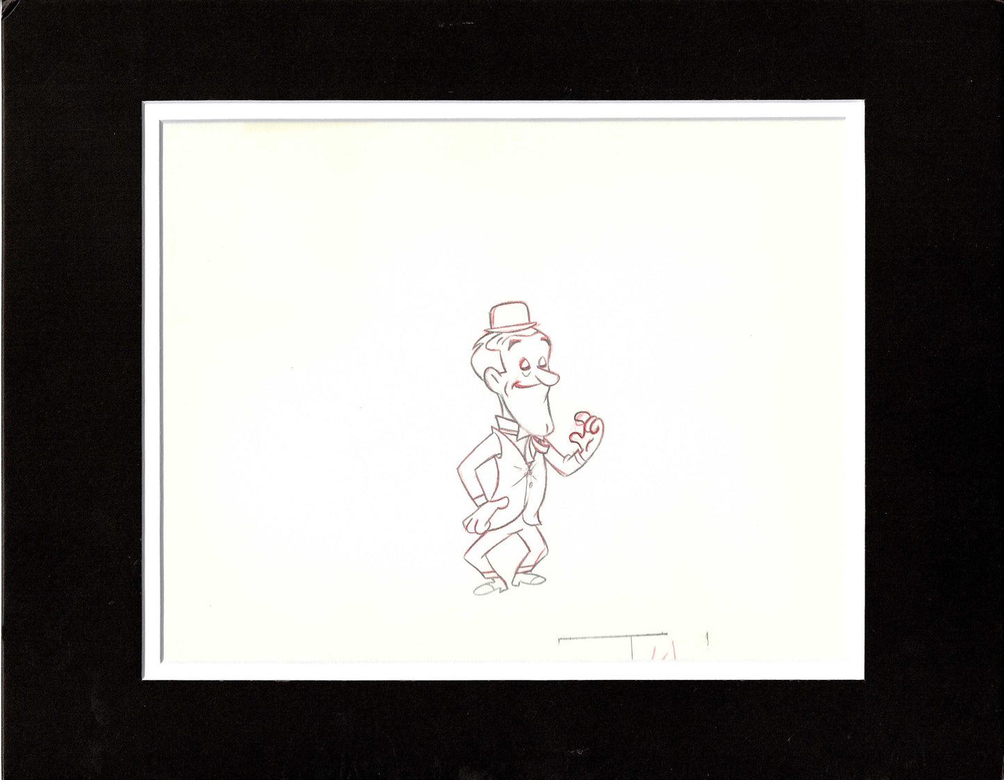 Laurel and Hardy Production Animation Art Cel Drawing from Hanna Barbera and Lary Harmon 1966-1967 S11
