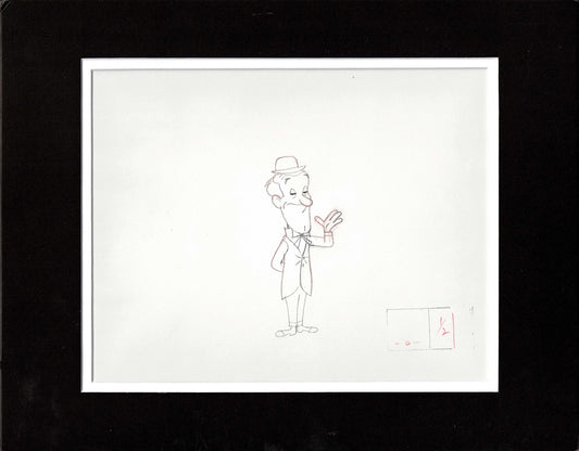 Laurel and Hardy Production Animation Art Cel Drawing from Hanna Barbera and Lary Harmon 1966-1967 S28