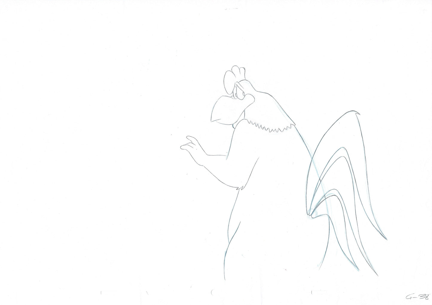 Foghorn Leghorn HUGE Animation Cel Drawing Warner Brothers Looney Tunes 386