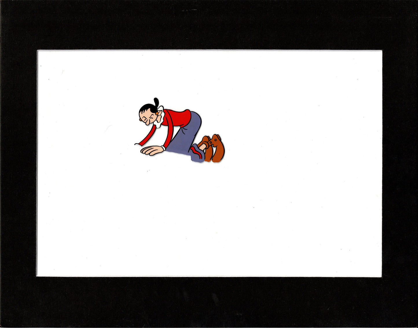Popeye Olive Oyl Screen-Used Production Animation Cel and Drawing Hand-Inked Pre-1970s 11