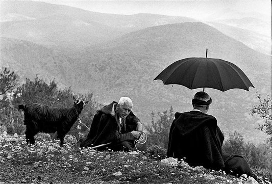 Constantine Manos Signed Shepherds with a Goat Crete Greece 1964 Limited Edition Magnum Photograph Print FRAMED