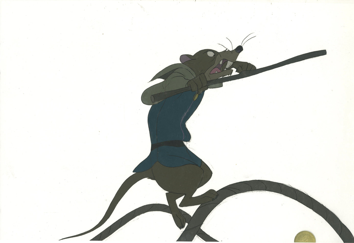 Don Bluth Secret of NIMH Justin 1982 Original Production Animation Cel Used to make the cartoon 325-002
