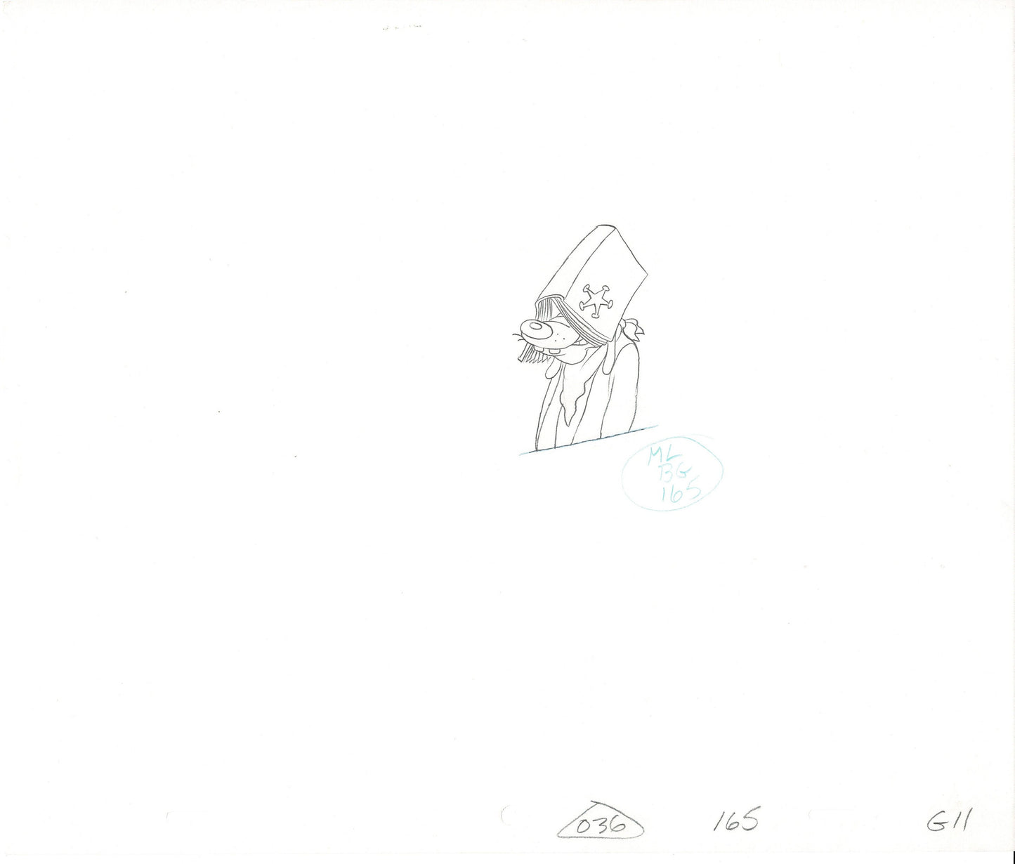 Walt Disney GOOF TROOP Original Production Animation Cartoon Drawing g11
