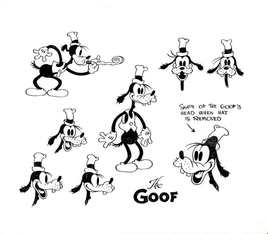 Walt Disney The Goof Goofy Production Animation Mimeograph Model Sheet g