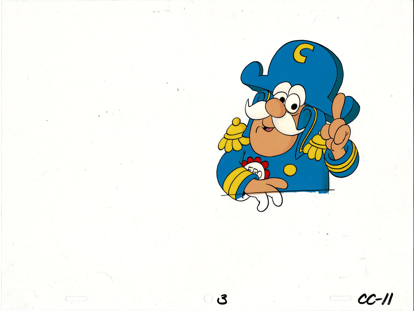 Captain Crunch Jay Ward Production Animation Cel and Orig Background Commercial