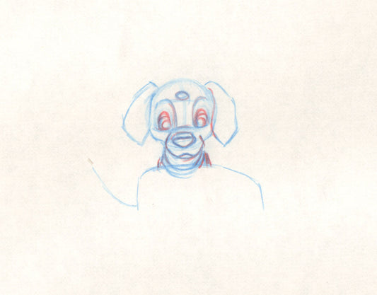 Walt Disney 101 Dalmatians DVD production animation Drawing COA MATTED! b