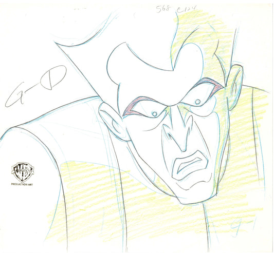 Batman the Animated Series BTAS The Joker Production Animation Cel Drawing Warner Brothers DC 1990s 859