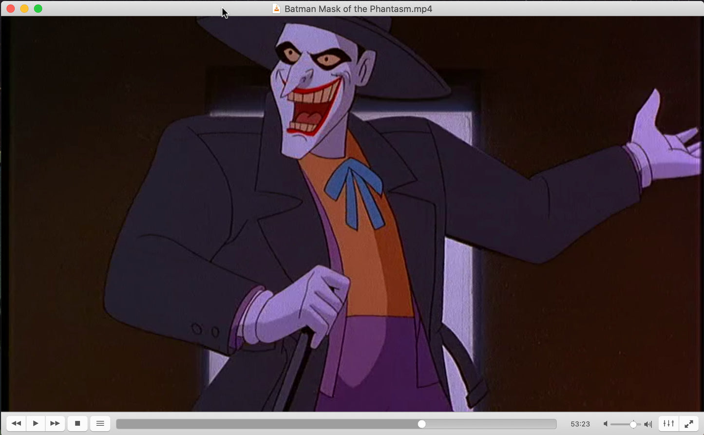 Batman the Animated Series BTAS The Joker from Mask of the Phantasm Production Animation Cel Warner Bros DC 1993