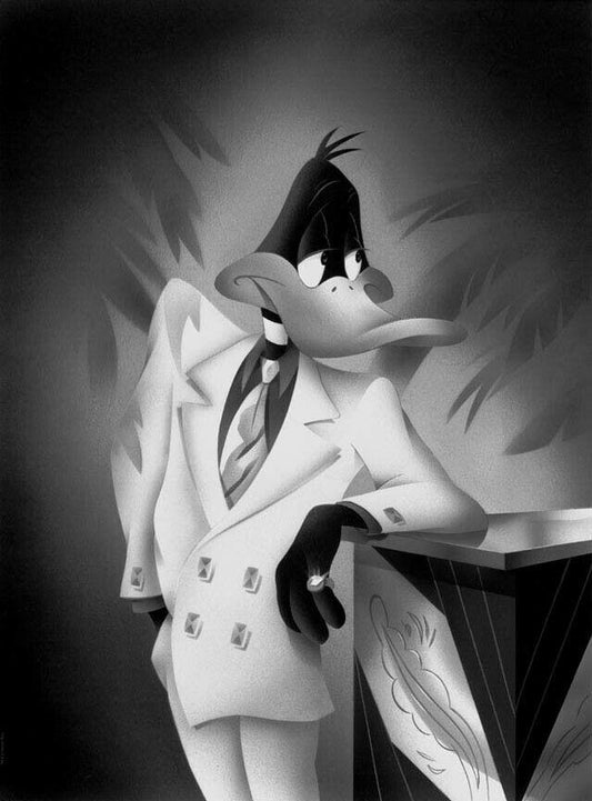 Daffy Duck Portrait Series Signed by Alan Bodner from Looney Tunes Warner Brothers Limited Edition of 100 Canvas Print Harry Sabin