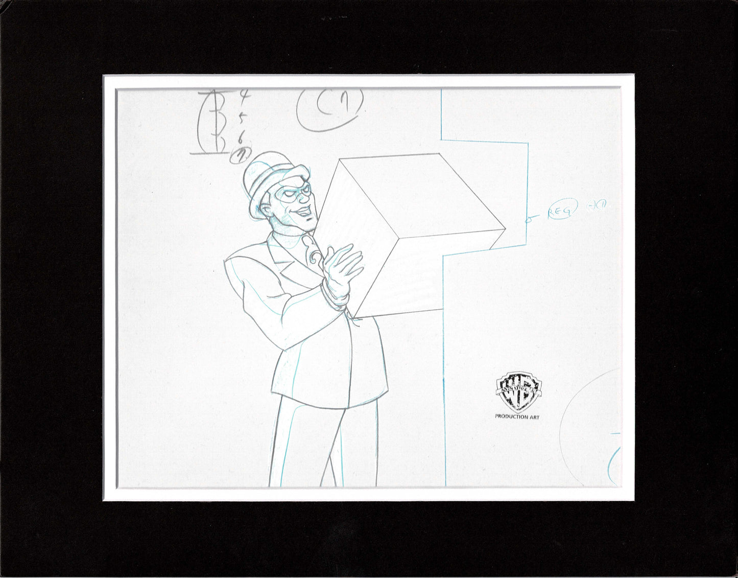 Batman the Animated Series BTAS Riddler Production Animation Cel Drawing Warner Brothers DC 1990s 64
