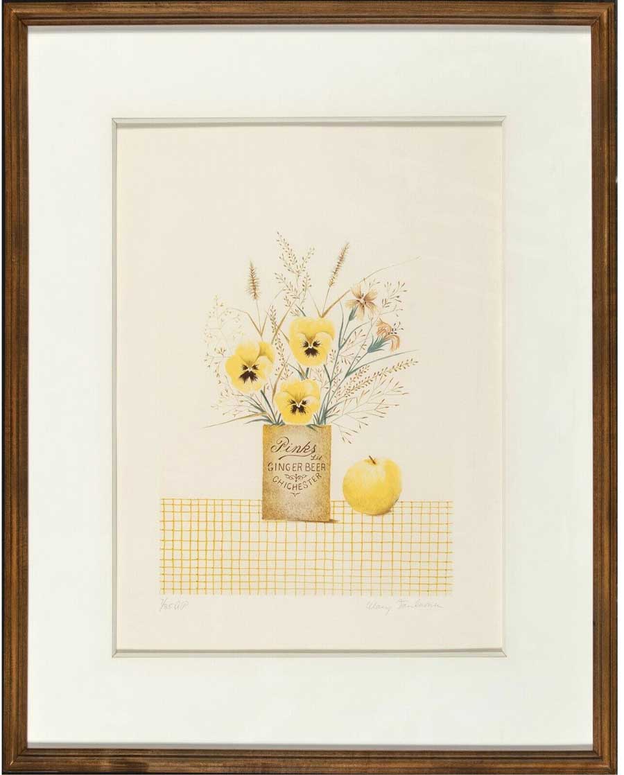 Mary Faulconer Ginger Beer with Pear 1981 Signed Limited Edition Serigraph Framed 7
