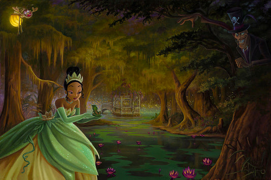 Princess and the Frog Walt Disney Fine Art Jared Franco Signed Limited Edition of 195 Print on Canvas "Tiana's Enchantment"