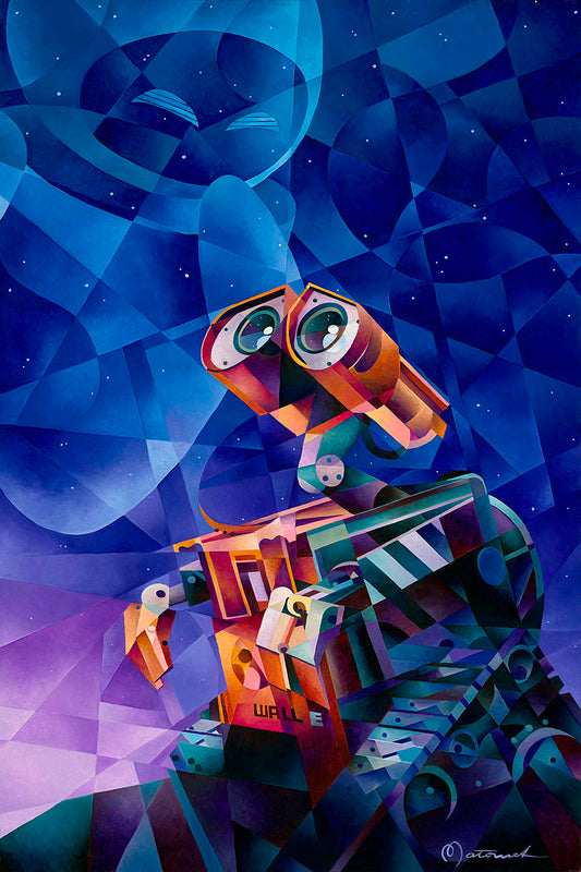 Wall-E Pixar Walt Disney Fine Art Tom Matousek Signed Limited Edition of 195 on Canvas "Wall-E's Wish"