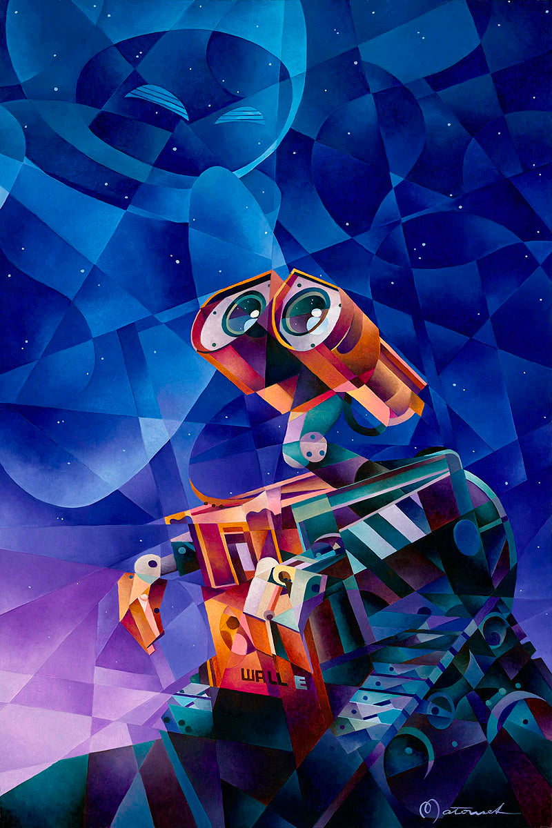 Wall-E Pixar Walt Disney Fine Art Tom Matousek Signed Limited Edition of 195 on Canvas "Wall-E's Wish"
