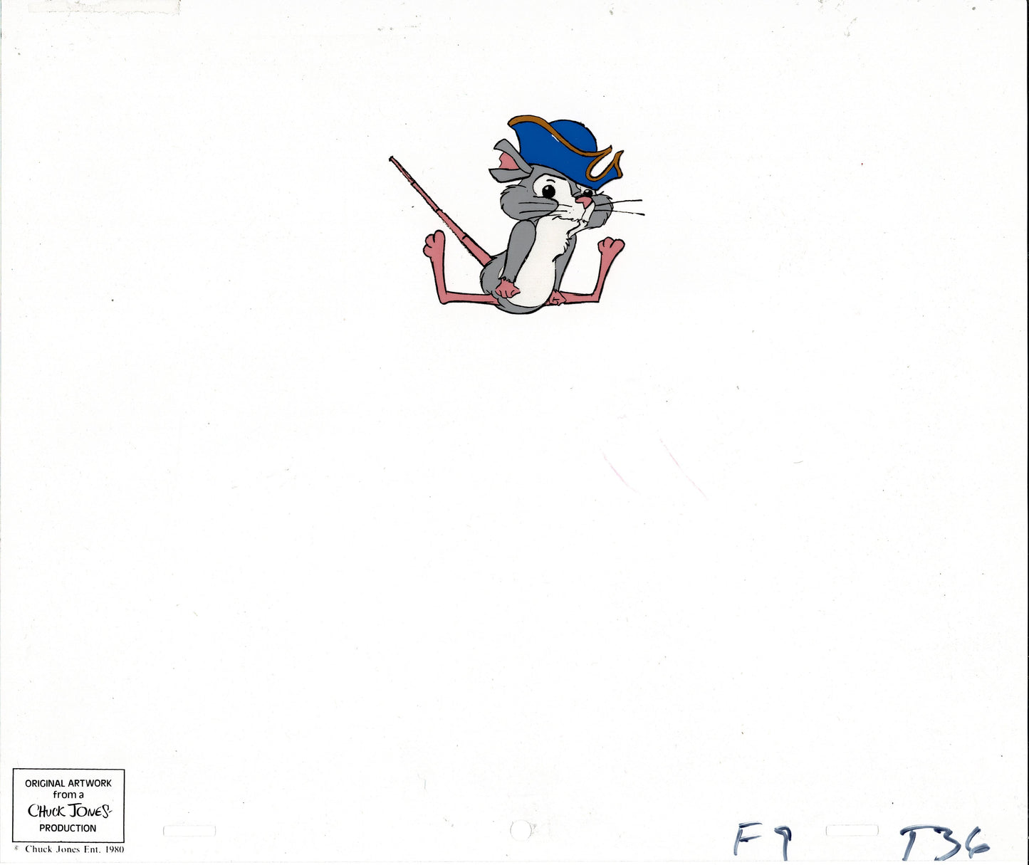 Chuck Jones Yankee Doodle Cricket 1975 production animation cel Seal COA 7